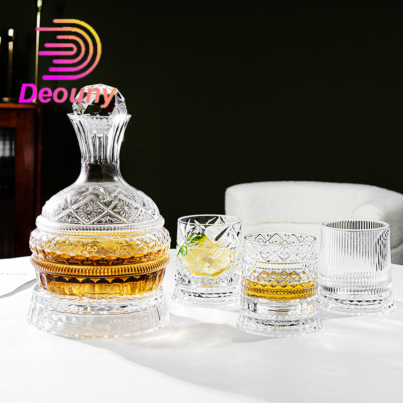Wine Beer Whiskey - DEOUNY إناء النبيذ الدوار الماسي على