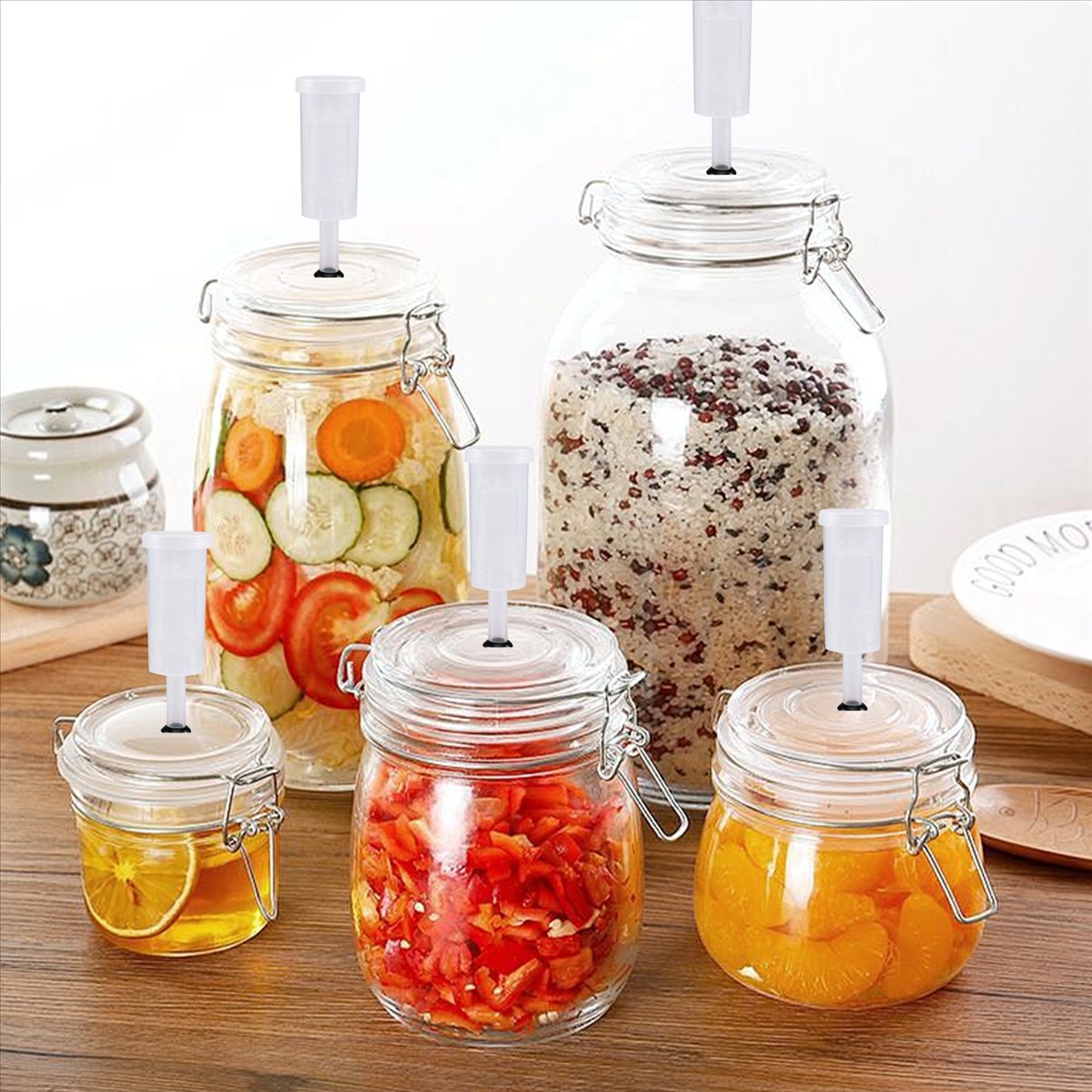 Beer Wine Kit - طقم أغطية التخمير ABFS، أقفال هوائية