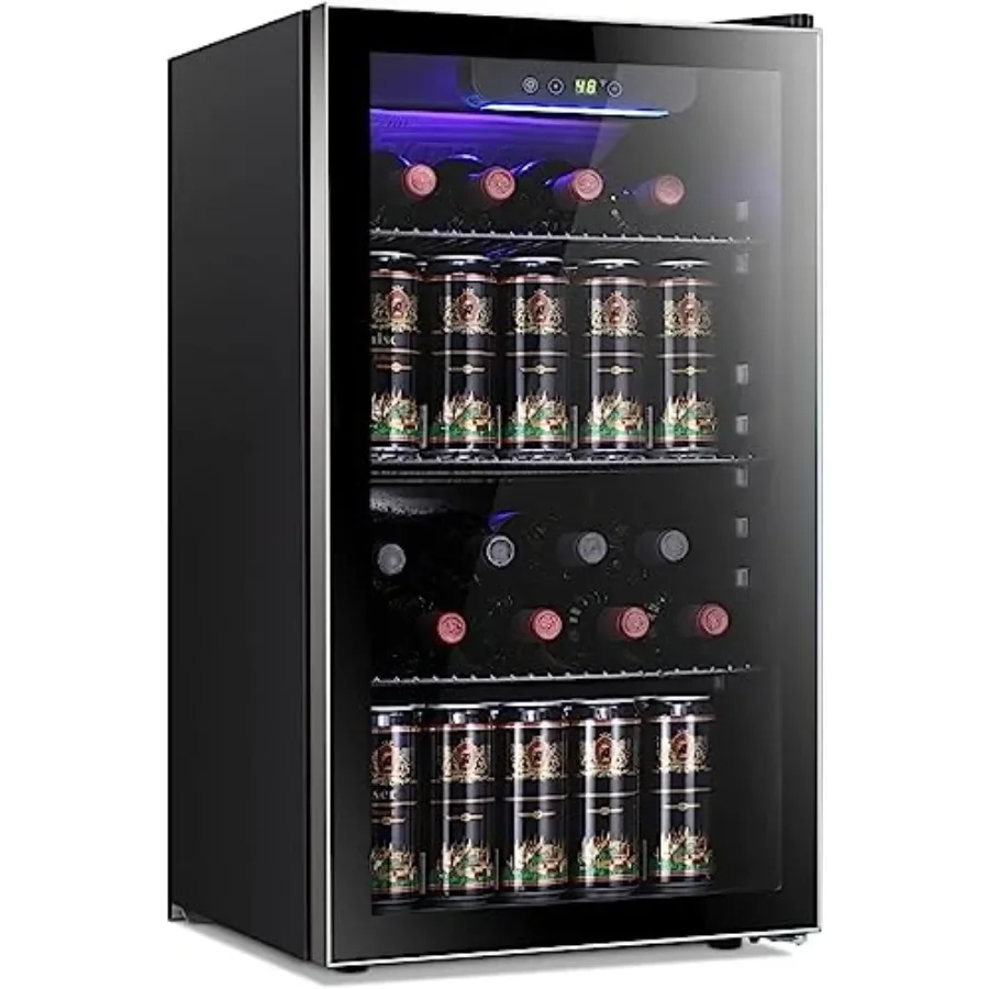 Wine Beer Mix - ثلاجة نبيذ/خزانة مشروبات بسعة 26 زجاجة