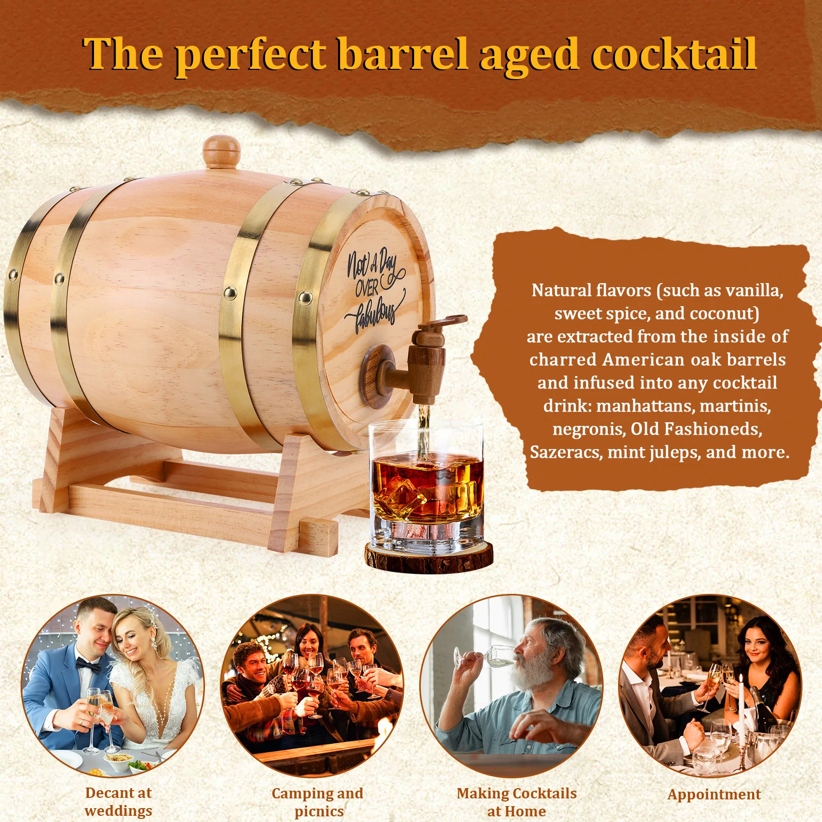 3L برميل ويسكي خشبي مع حامل بر - مراجعة Wine Beer Whiskey وسعره