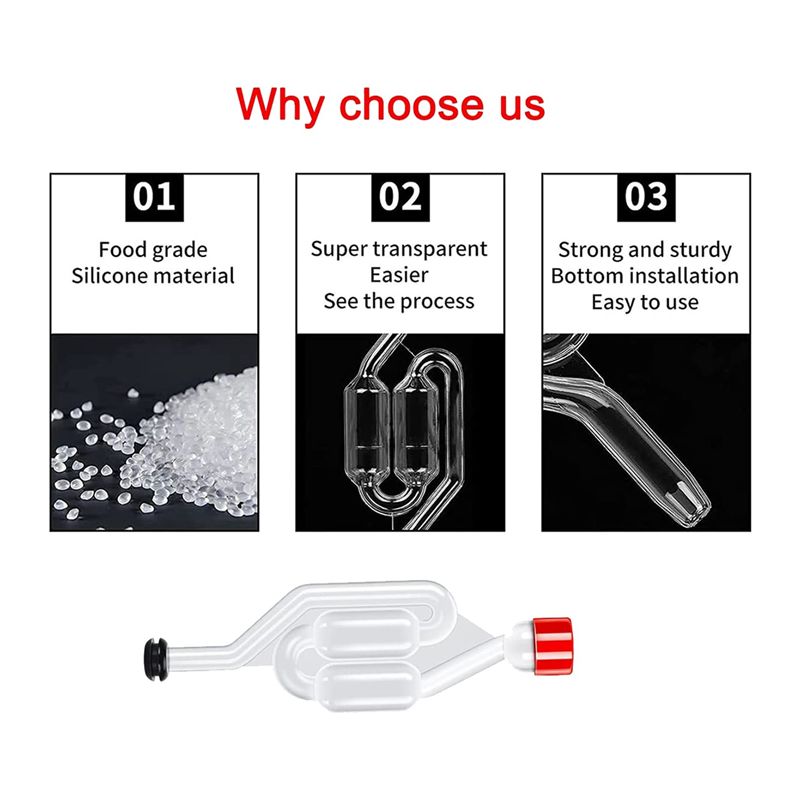طقم AA81-Brew Airlock، 18 قطعة - مراجعة Beer Wine Kit وسعره