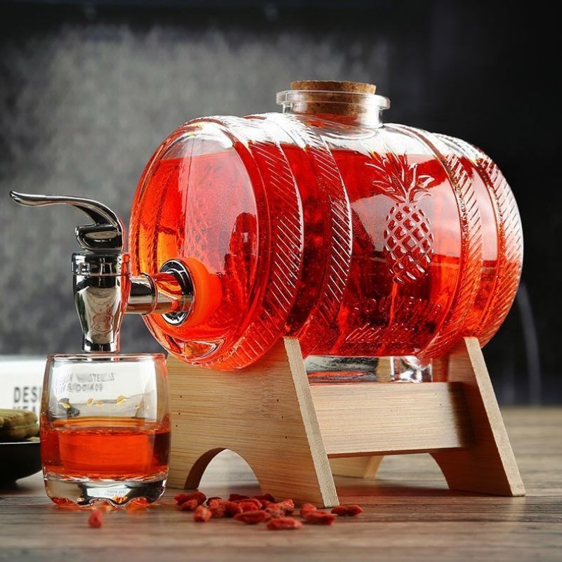 1L الزجاج ويسكي برميل برميل نب - مراجعة Wine Beer Whiskey وسعره