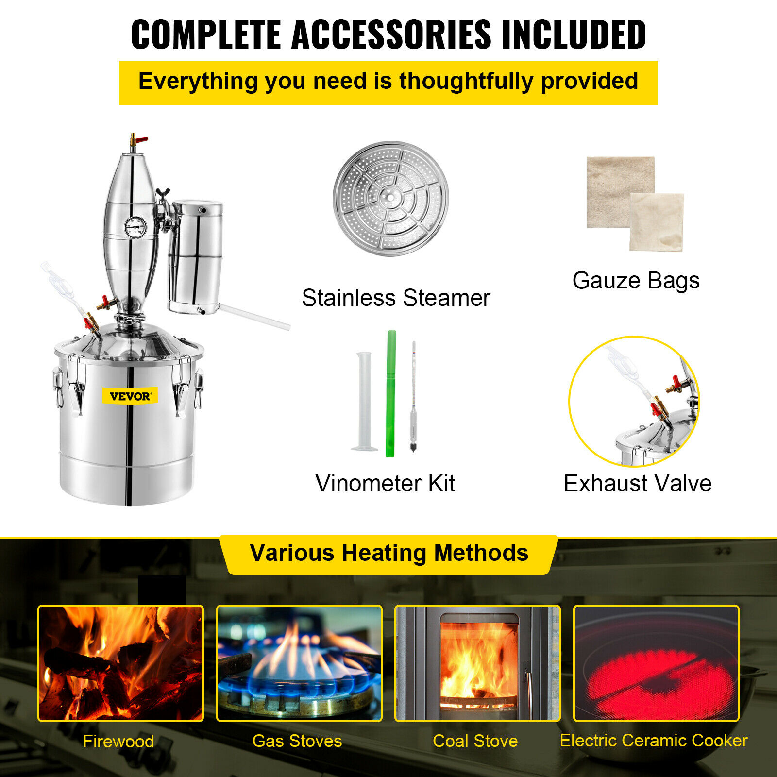 SucceBuy 20L-70L آلة تقطير الك - مراجعة Beer Wine Kit وسعره